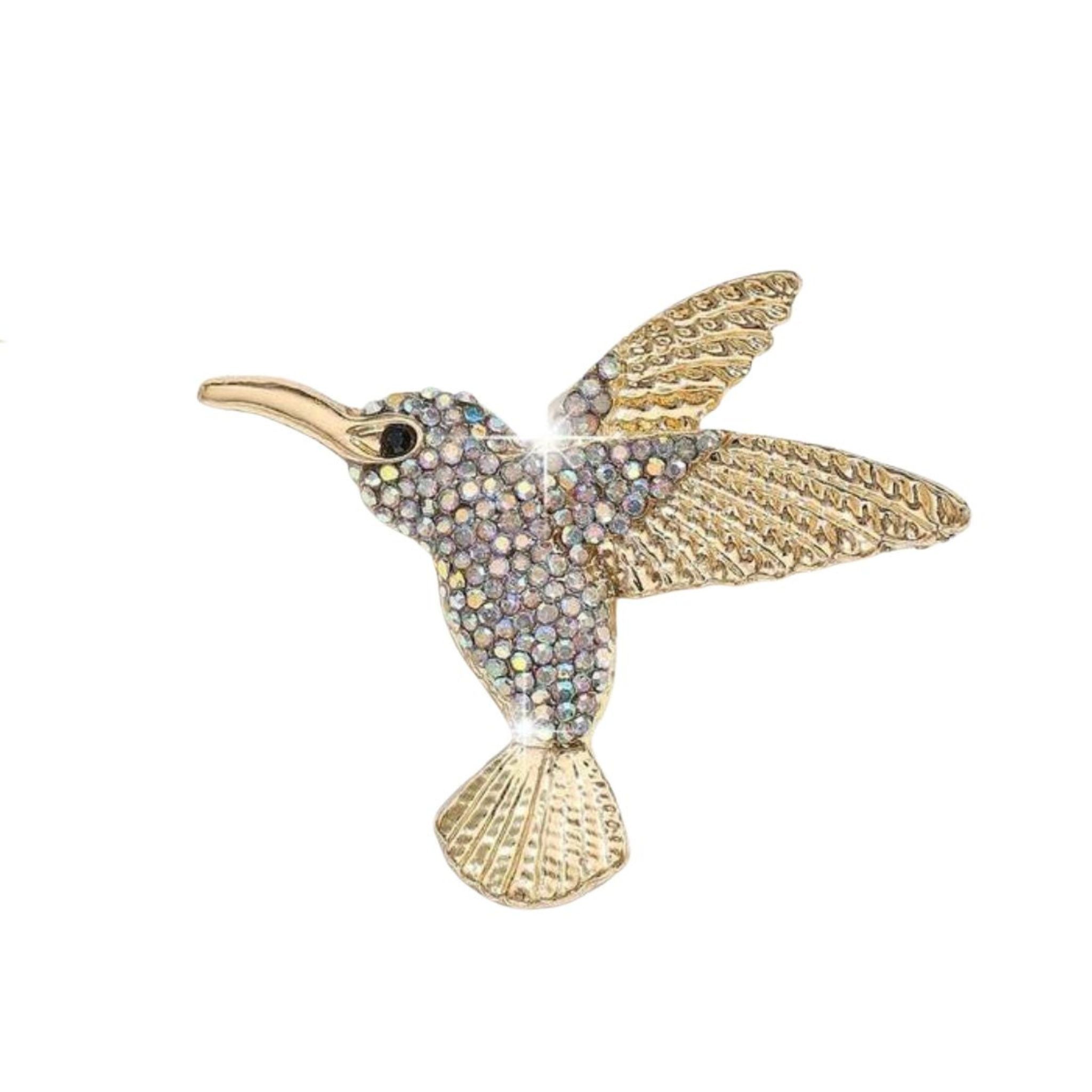 Broche de Pajaro con Cristales