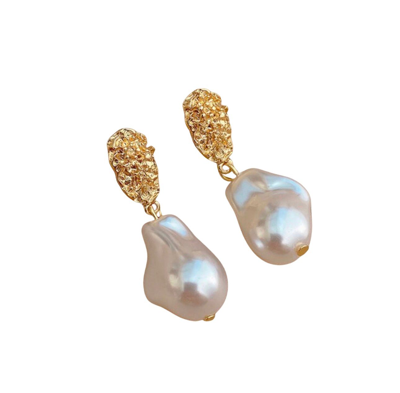 Aros de colgantes con perlas