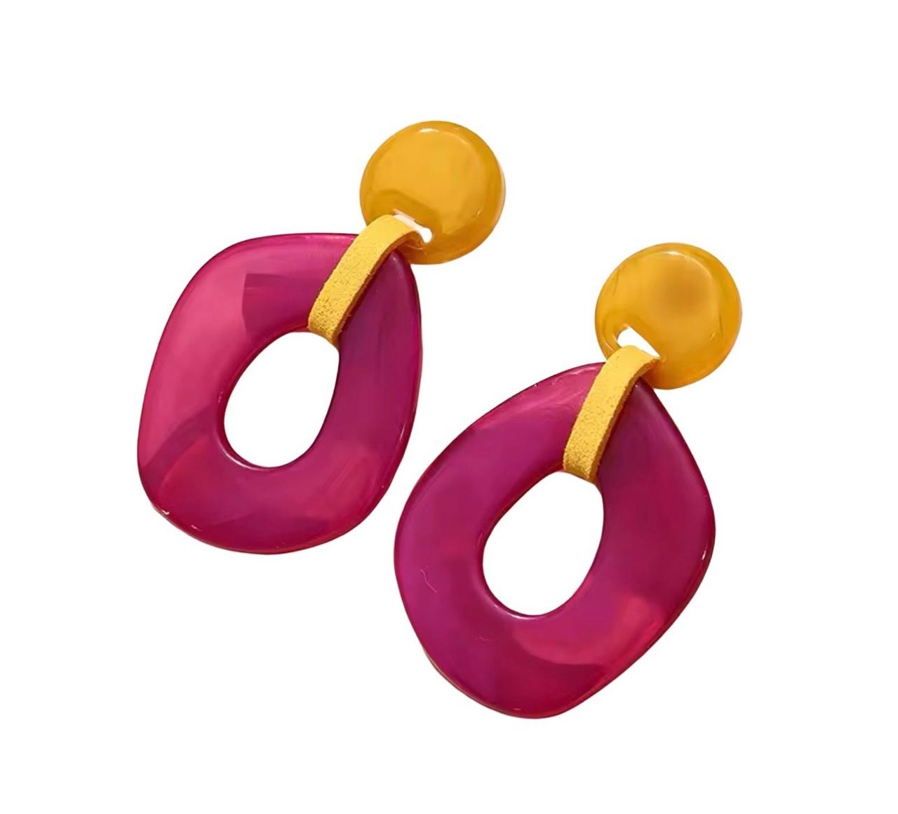 Aros de resina morados